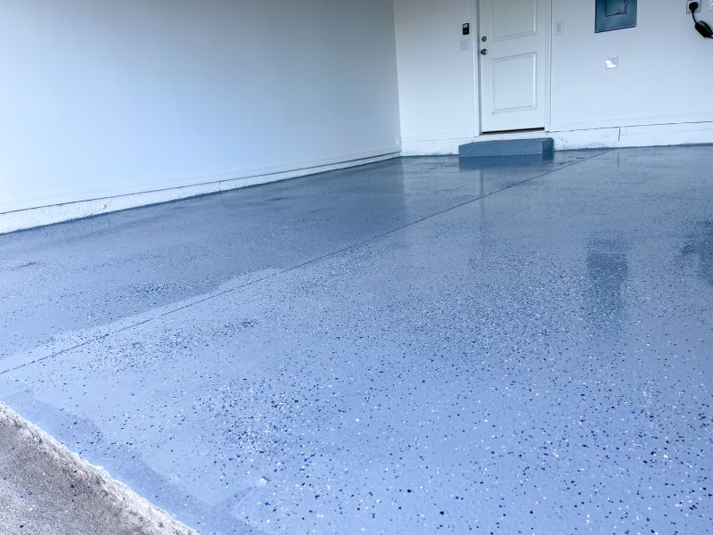 Speckled Garage Floor Painting in Loudoun County, VA